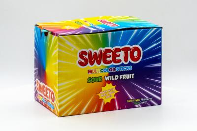 Мармелад SWEETO "MULTICOLOR STICKS" (Супер кислые палочки Тутти-фрутти) 80 грамм